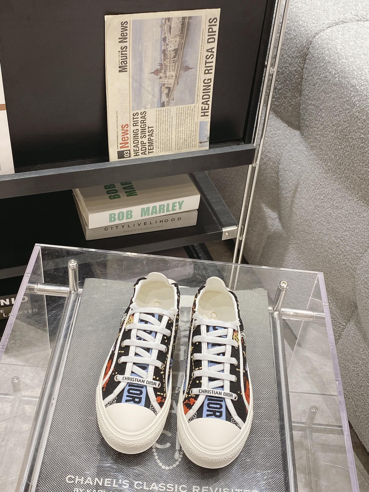 Повседневные балетки Dior Canvas Collection с вышитым каблуком - 2 шт.