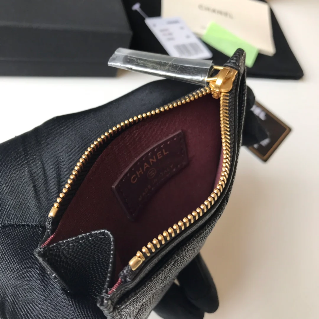 Кардхолдер Chanel на молнии - плоский, 2 шт.