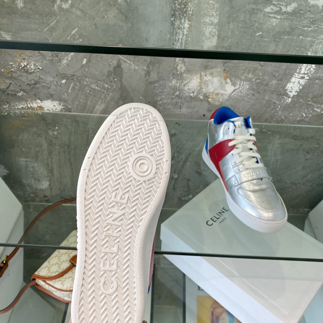 Спортивные высокие кроссовки Celine - унисекс - серебристые