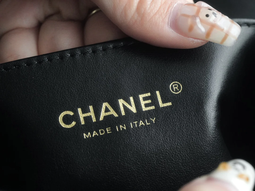 Chanel 24c Double Gold Ball CF Black