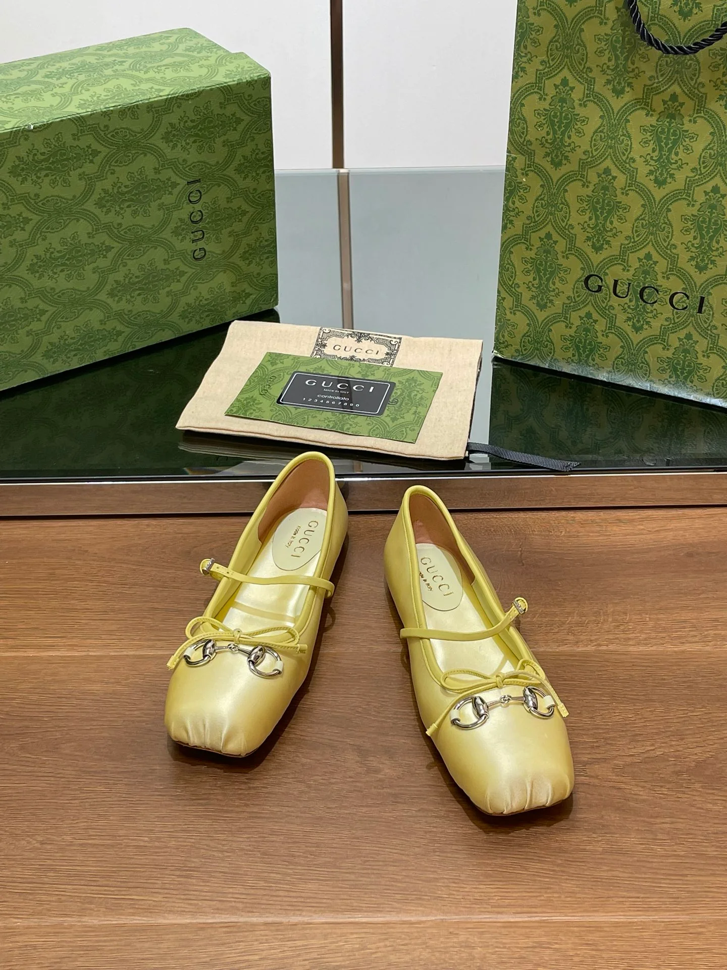 Балетки Gucci 2024 - желтые