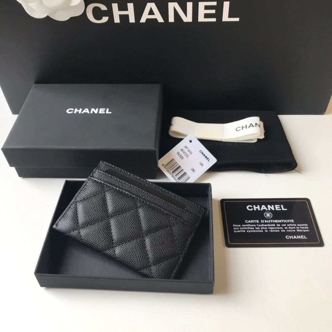 Большой держатель для карт с логотипом Chanel