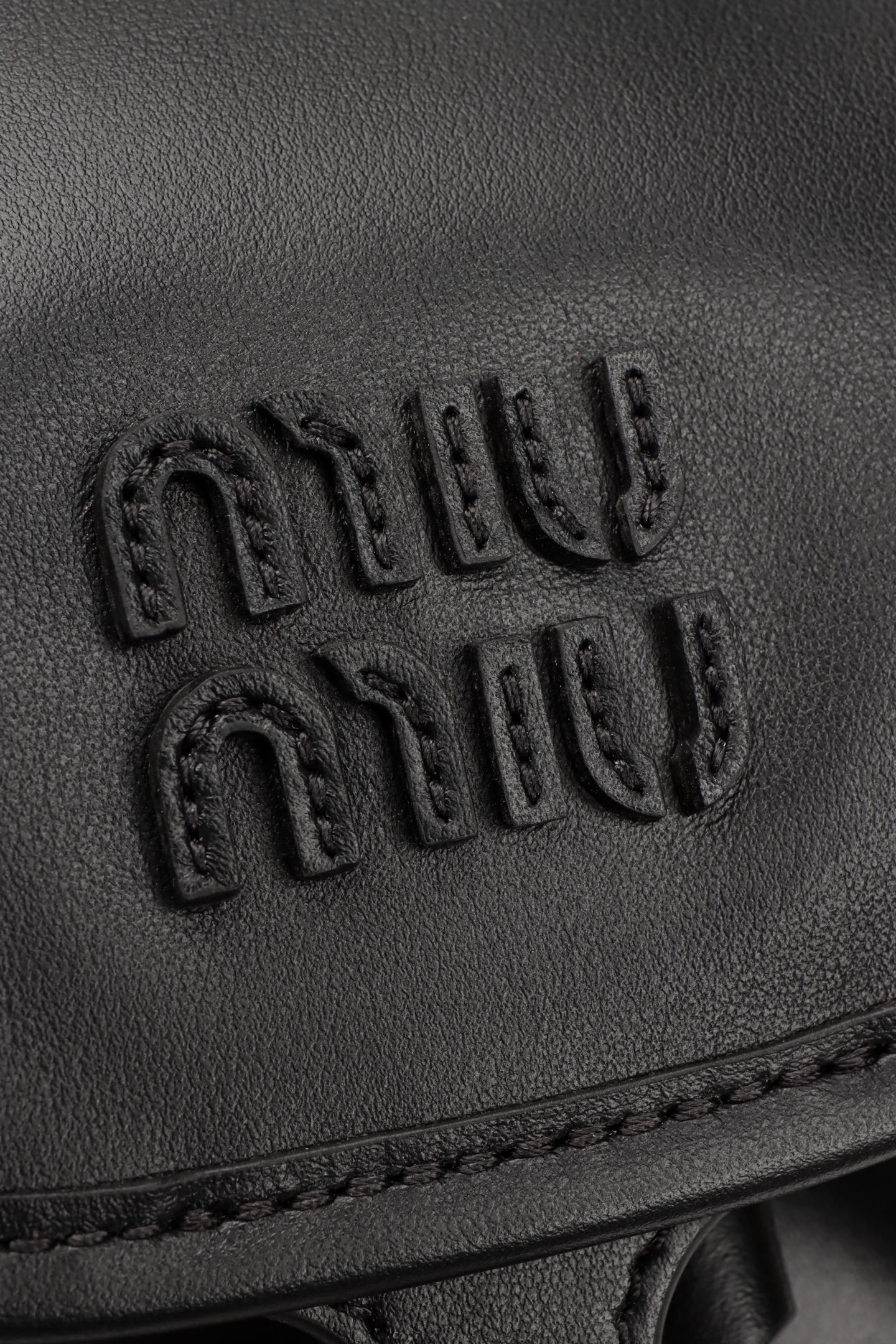 Рюкзак Miu Miu из канваса и кожи - Маленький - Черный