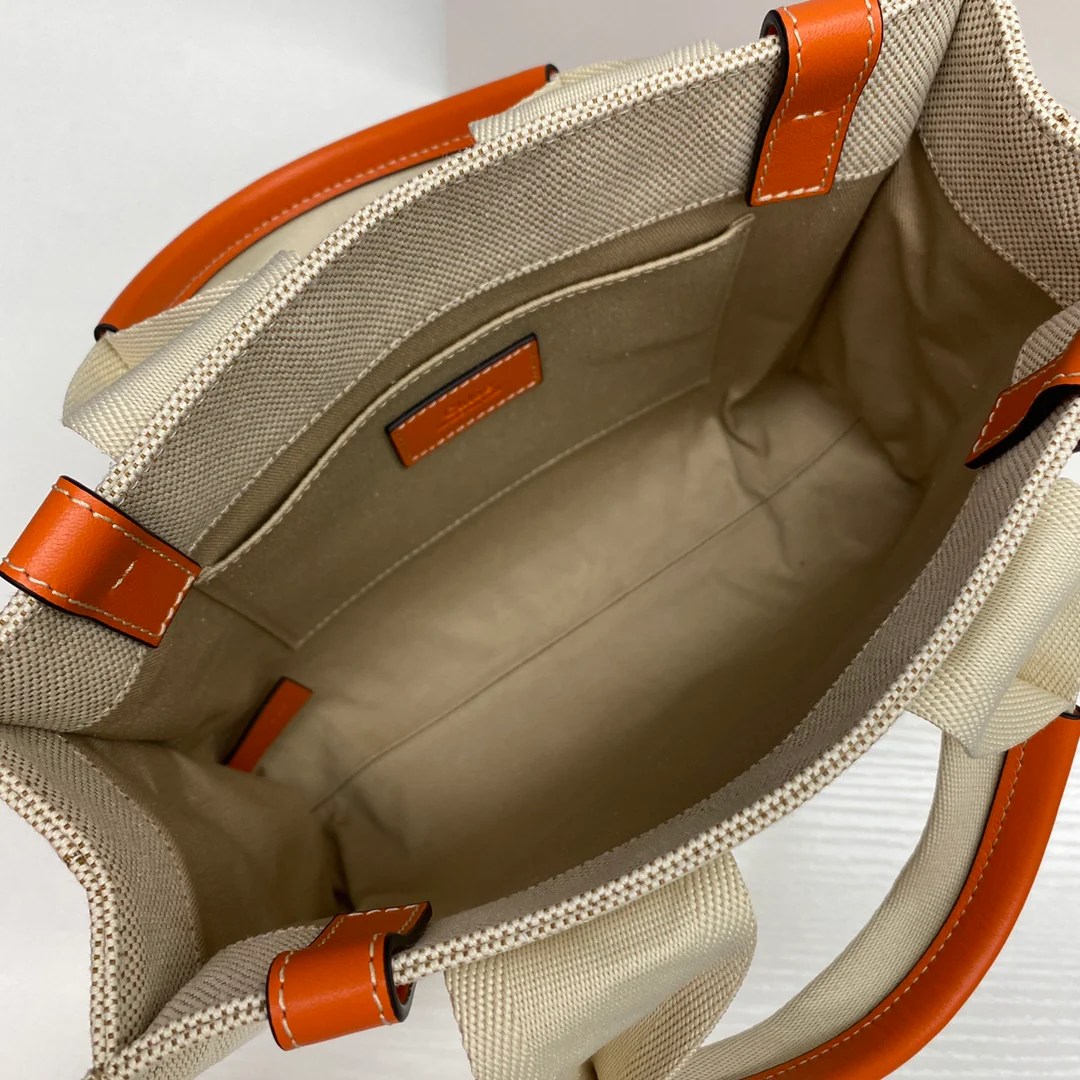 Сумка-тоут Chloe Woody - Маленькая - Оранжевая