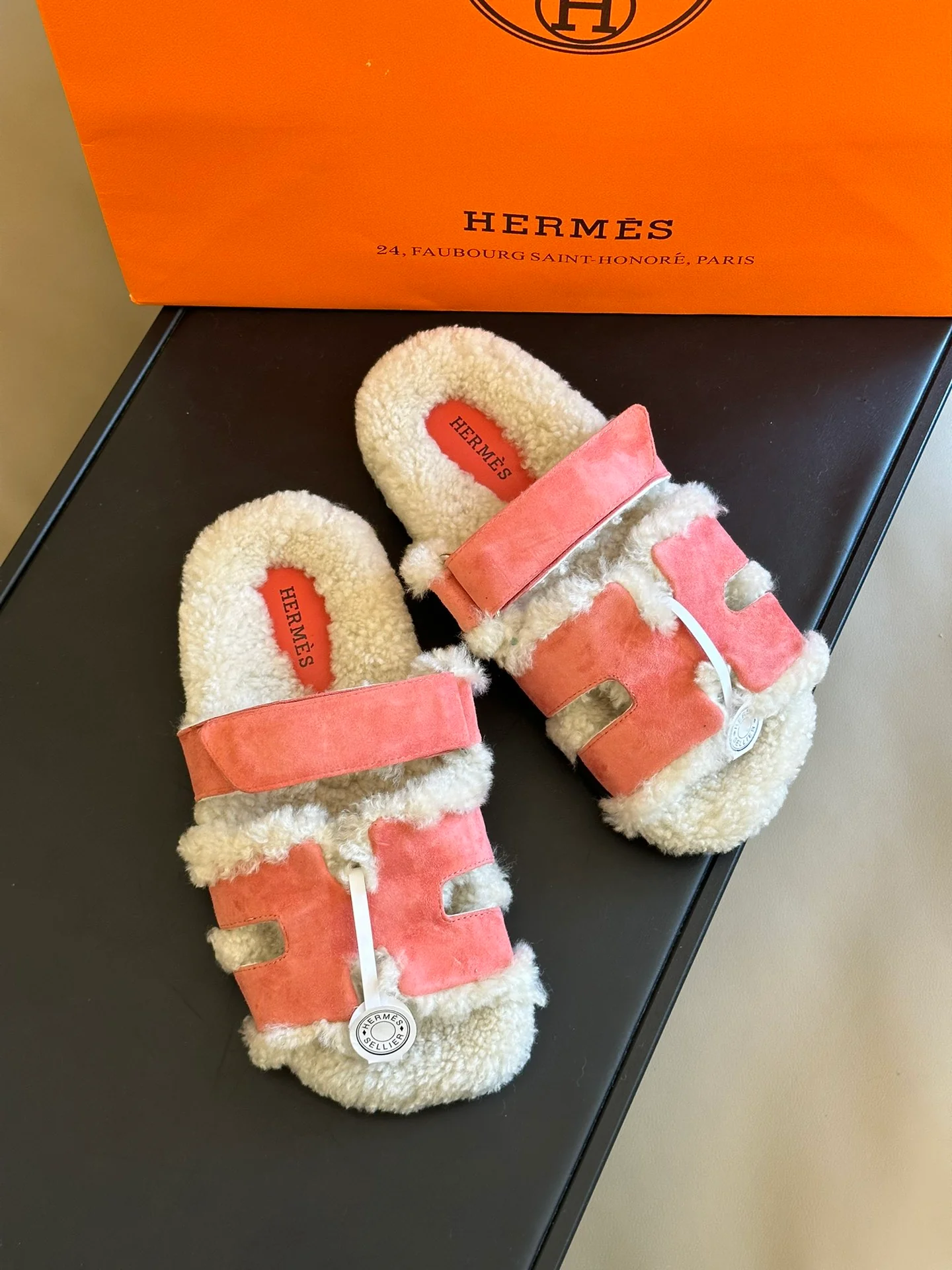 Тапочки Hermes Second Uncle 2024 — розовые