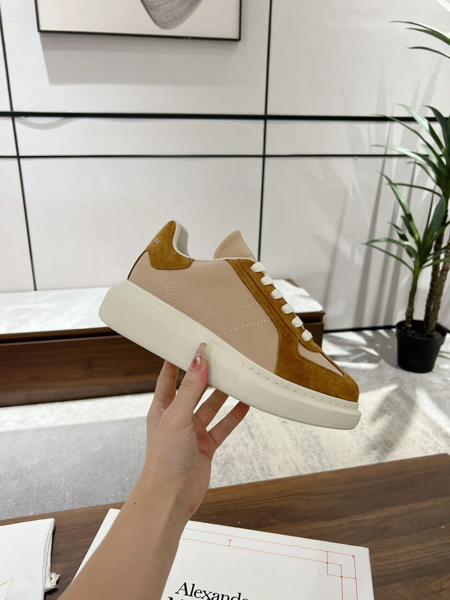 Повседневные туфли McQueen 2024 - Кофейно-коричневый - 1