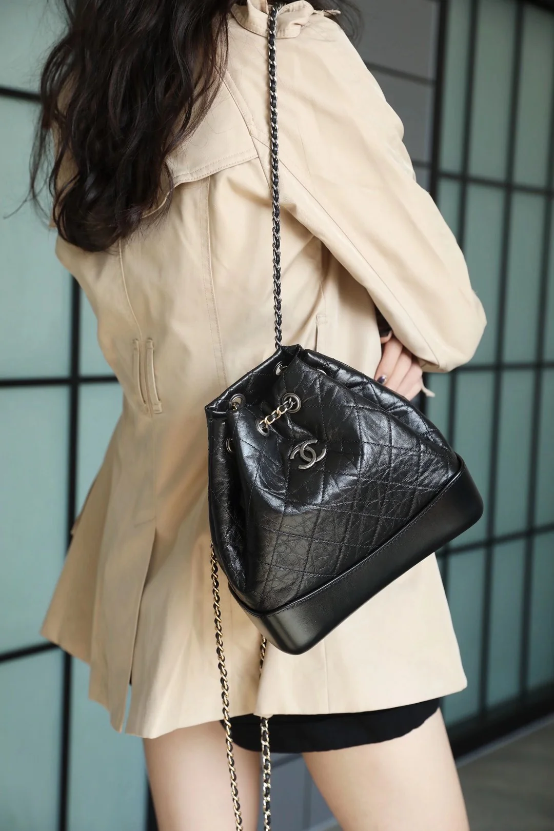 Классический рюкзак-хобо Chanel - черный