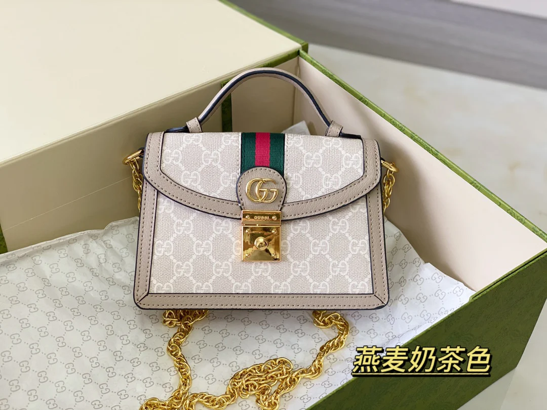 Мини-сумочка Gucci Ophidia/сумка через плечо - 19x13x6 см - цвет овсянки