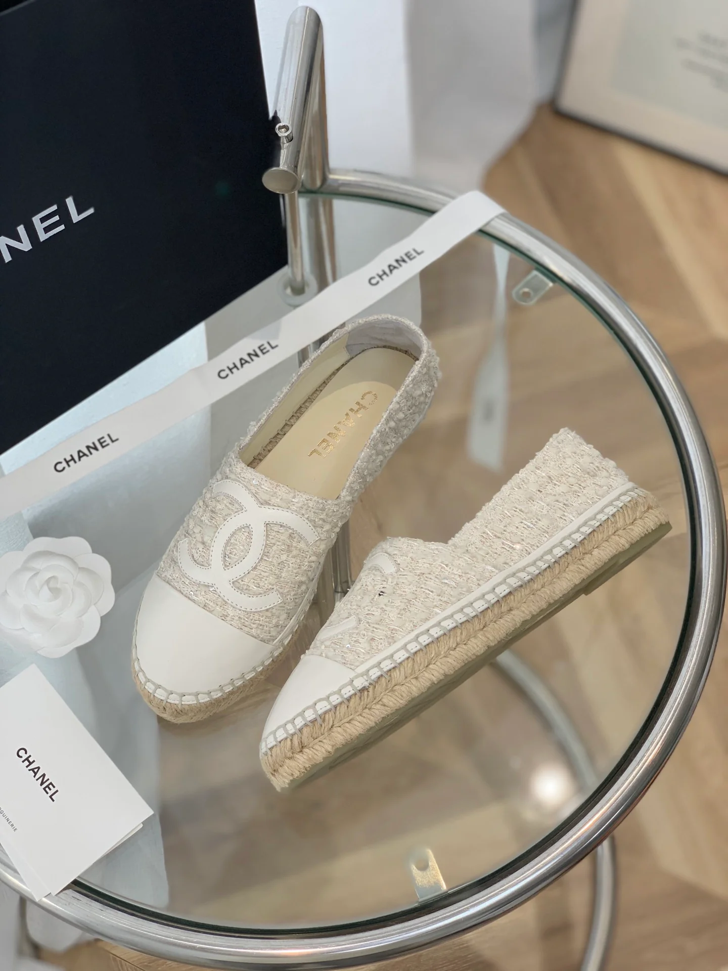 Chanel - Туфли-карандаш на меховой подкладке - Рыбацкие туфли - Эспадрильи - 6