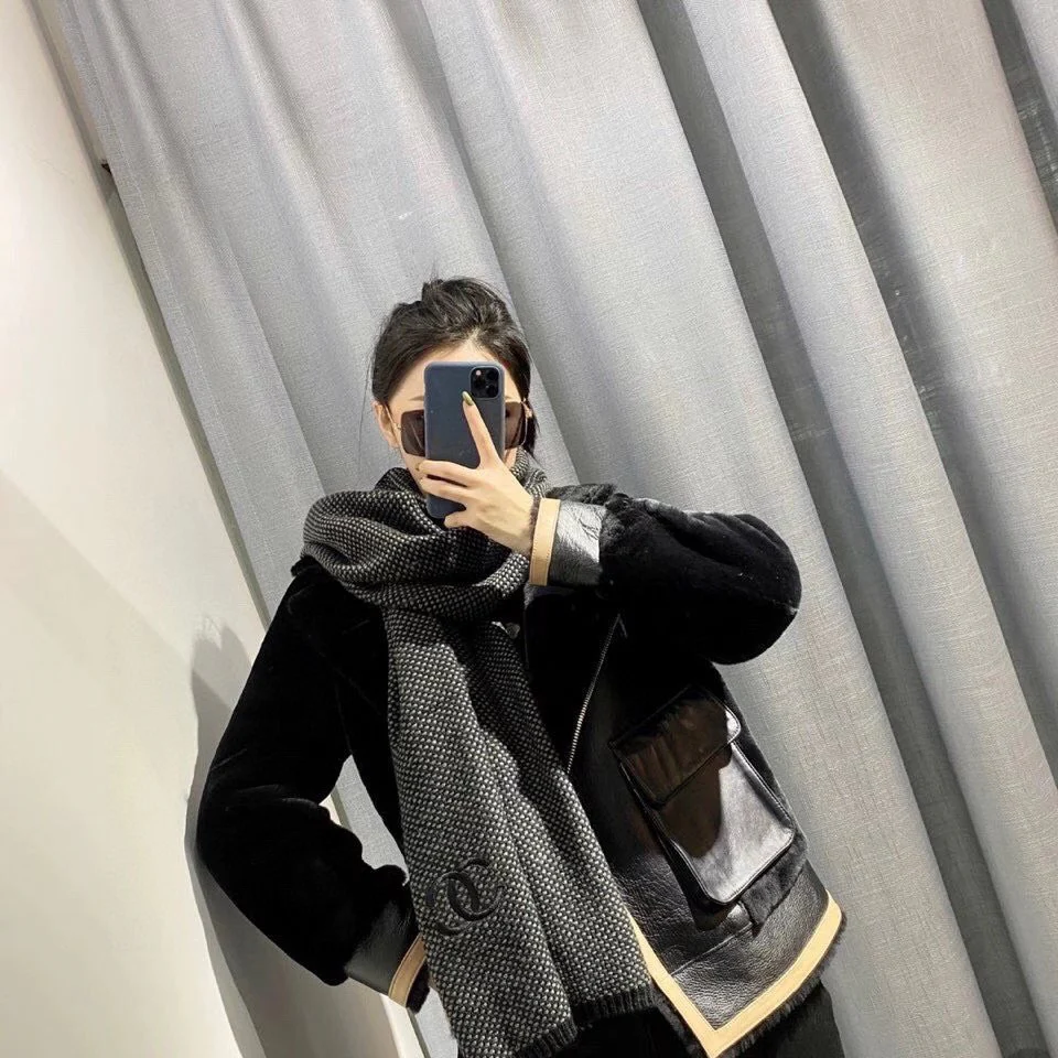 Кашемировый шарф Chanel 2024 - 70-180 - Черный