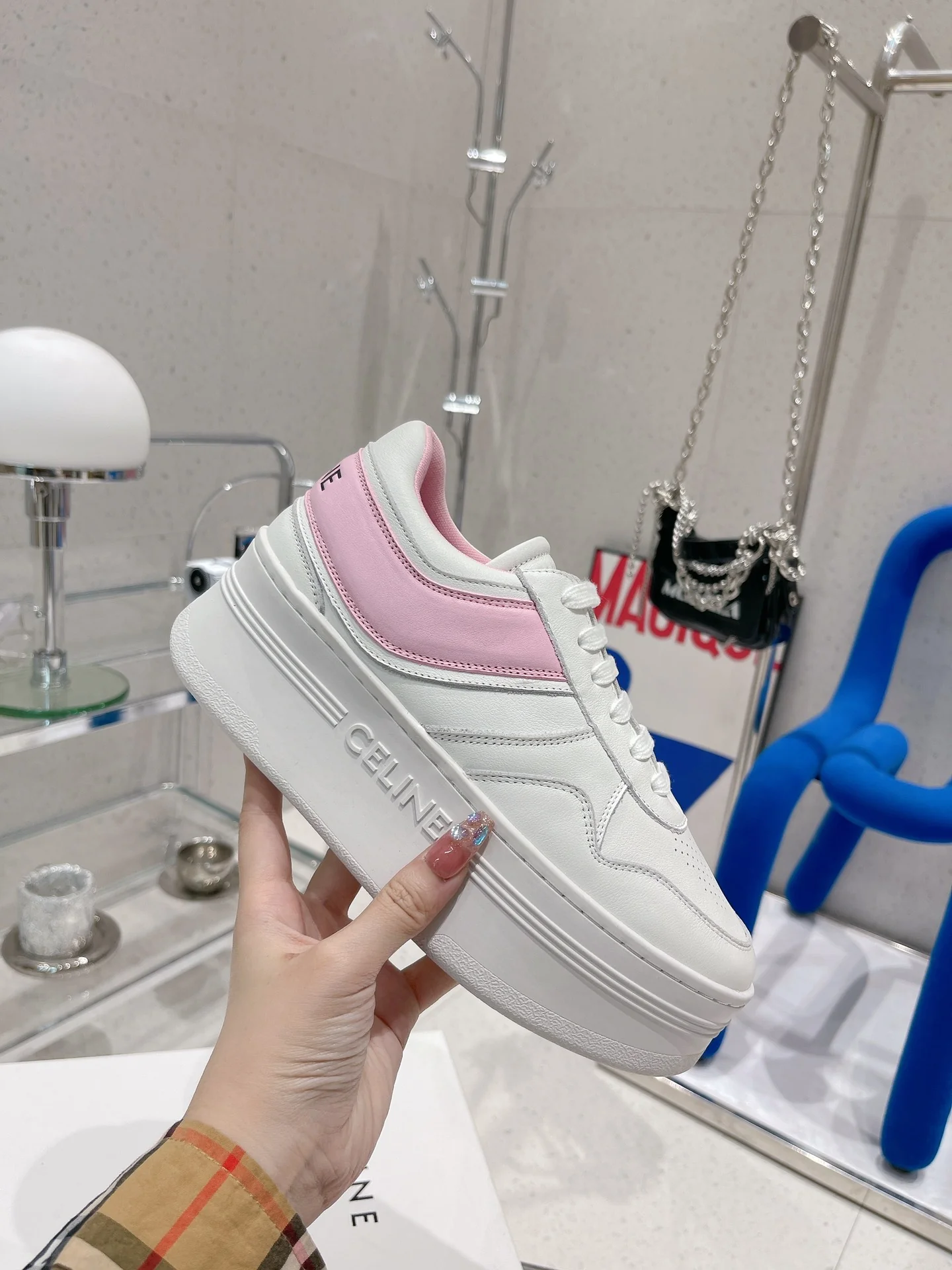 Белые кроссовки на платформе Celine - повседневная обувь - спортивная обувь