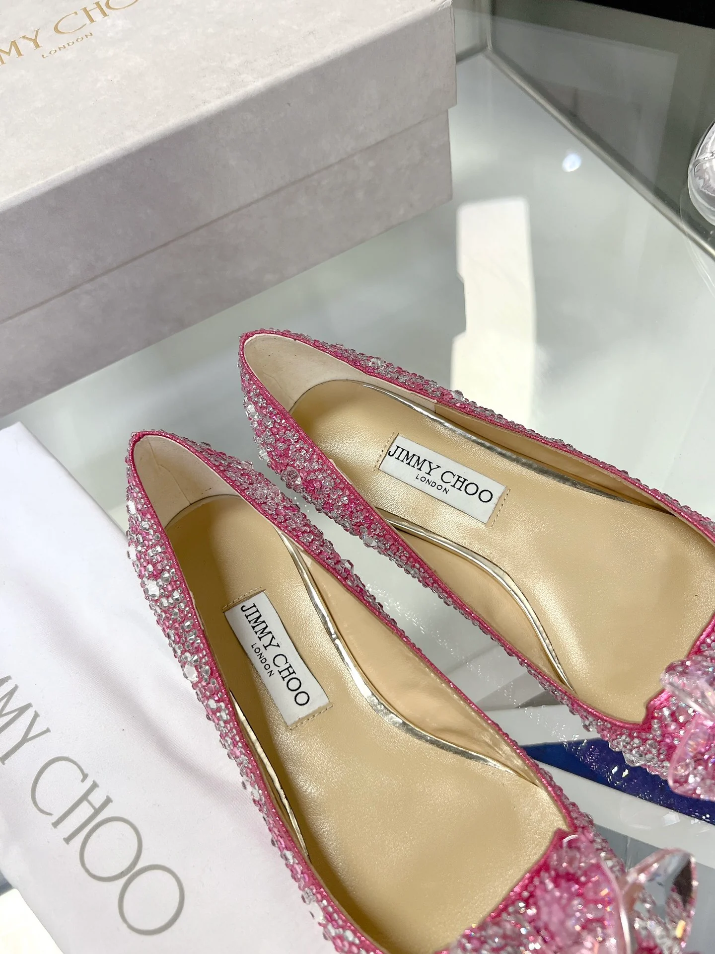 Свадебные туфли Jimmy Crystal - балетки - розовые