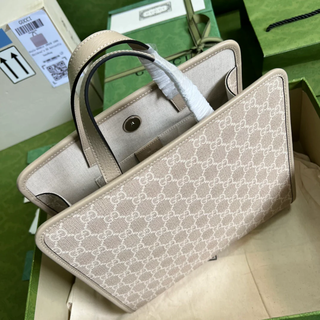Сумка-тоут Gucci Ophidia - 28x26 см (5x9 см) - Цвет овсянки