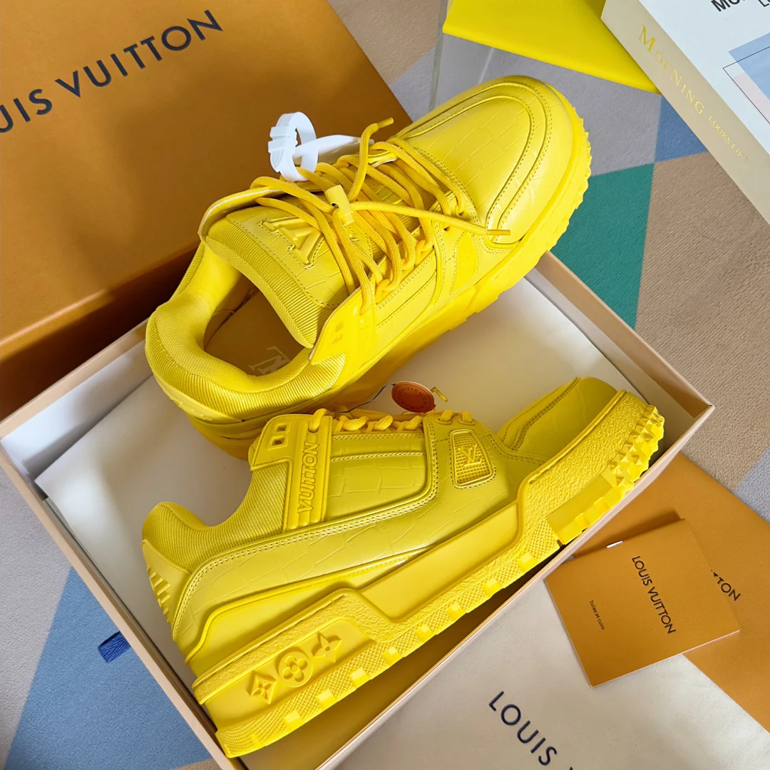 Кроссовки LV Trainer - Повседневная спортивная обувь - Унисекс - Желтые