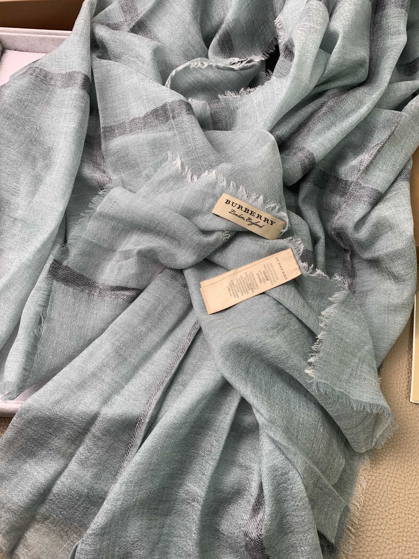 Длинный шарф Burberry из кашемира с принтом - 200 см (85 см в ширину) - 100% кашемир