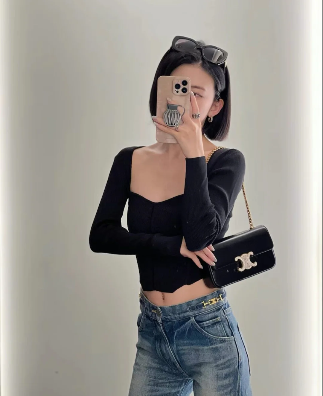 Сумка через плечо Celine Arc de Triomphe - черная