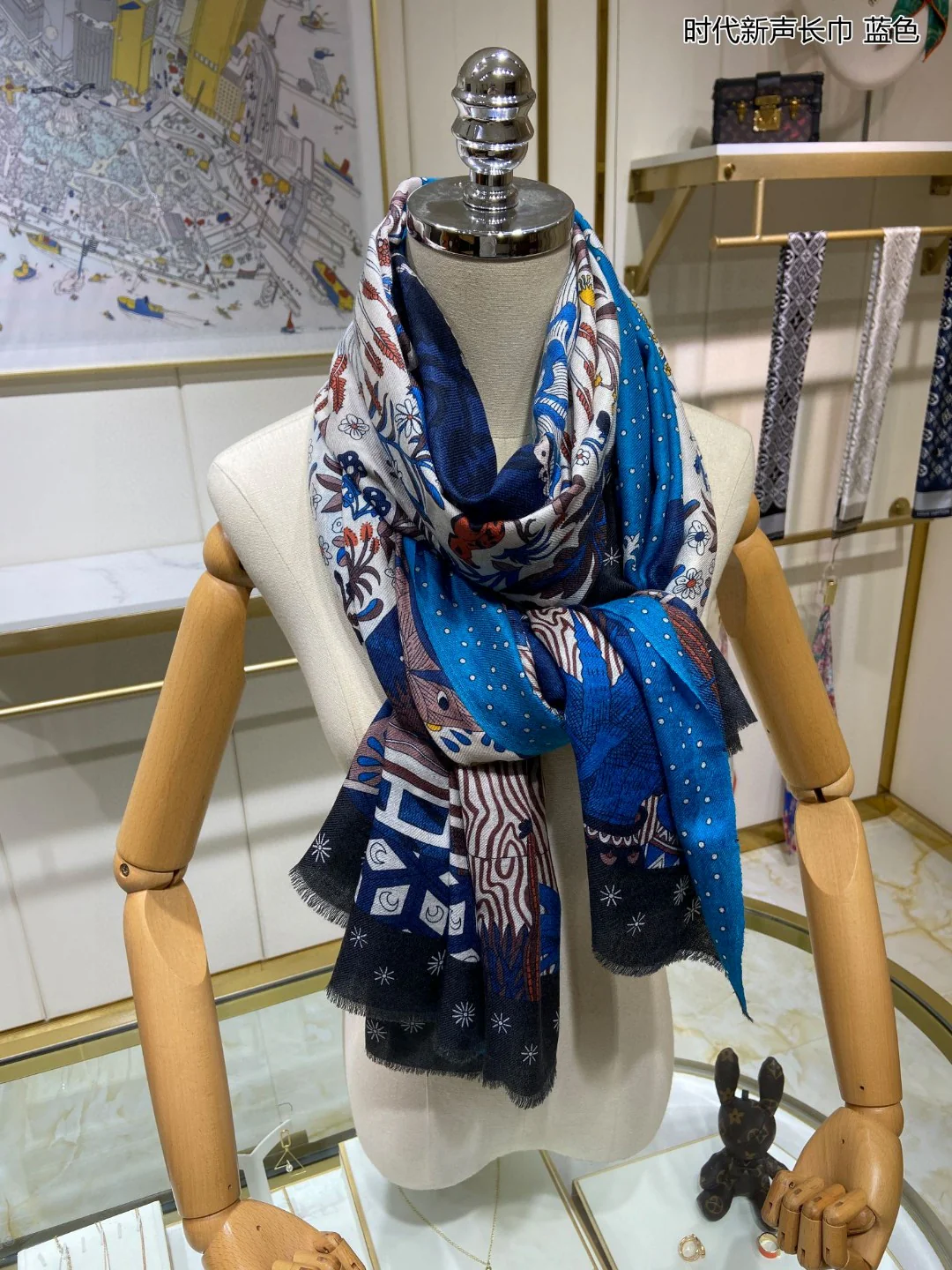 Hermes - Длинный шарф New Era - 110 см - 200 см - 100 см - Кашемир премиум-класса - 1 шт.