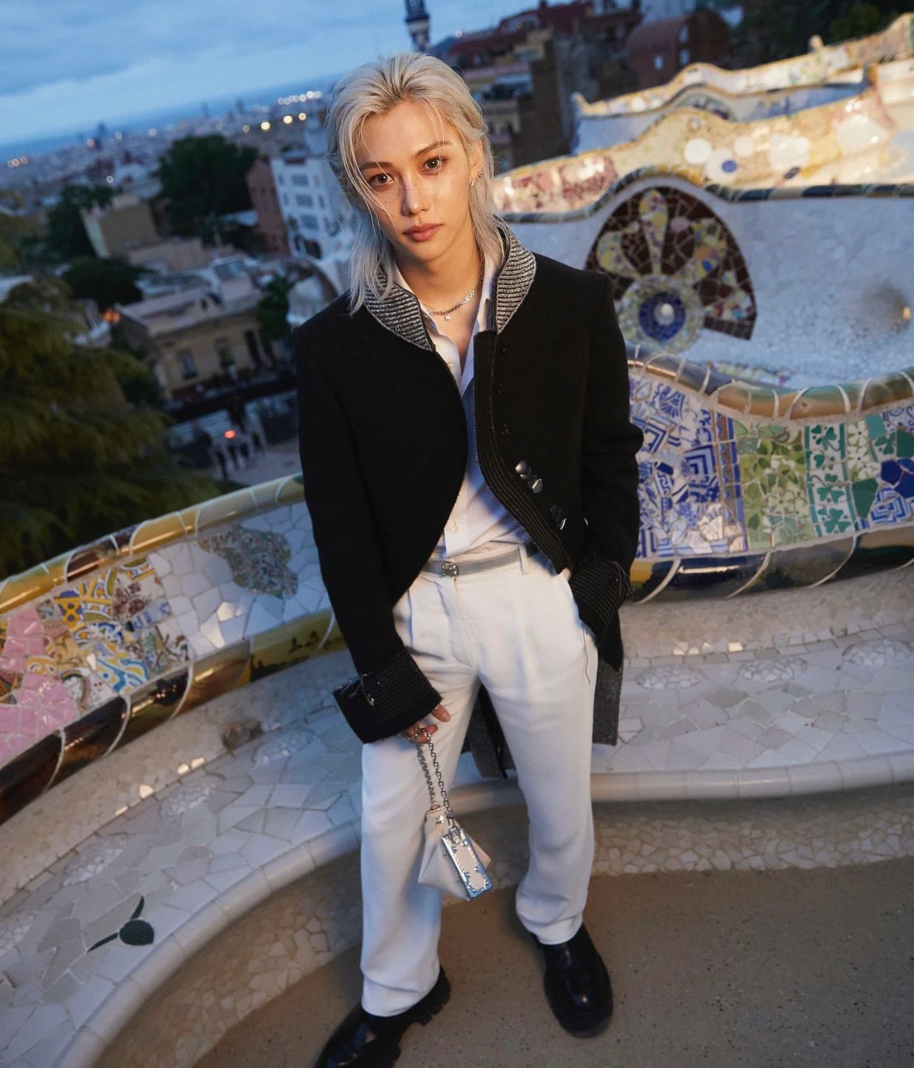 m25445-LV-тонкая сумка-мешок с цепочкой для бокового багажника, белая