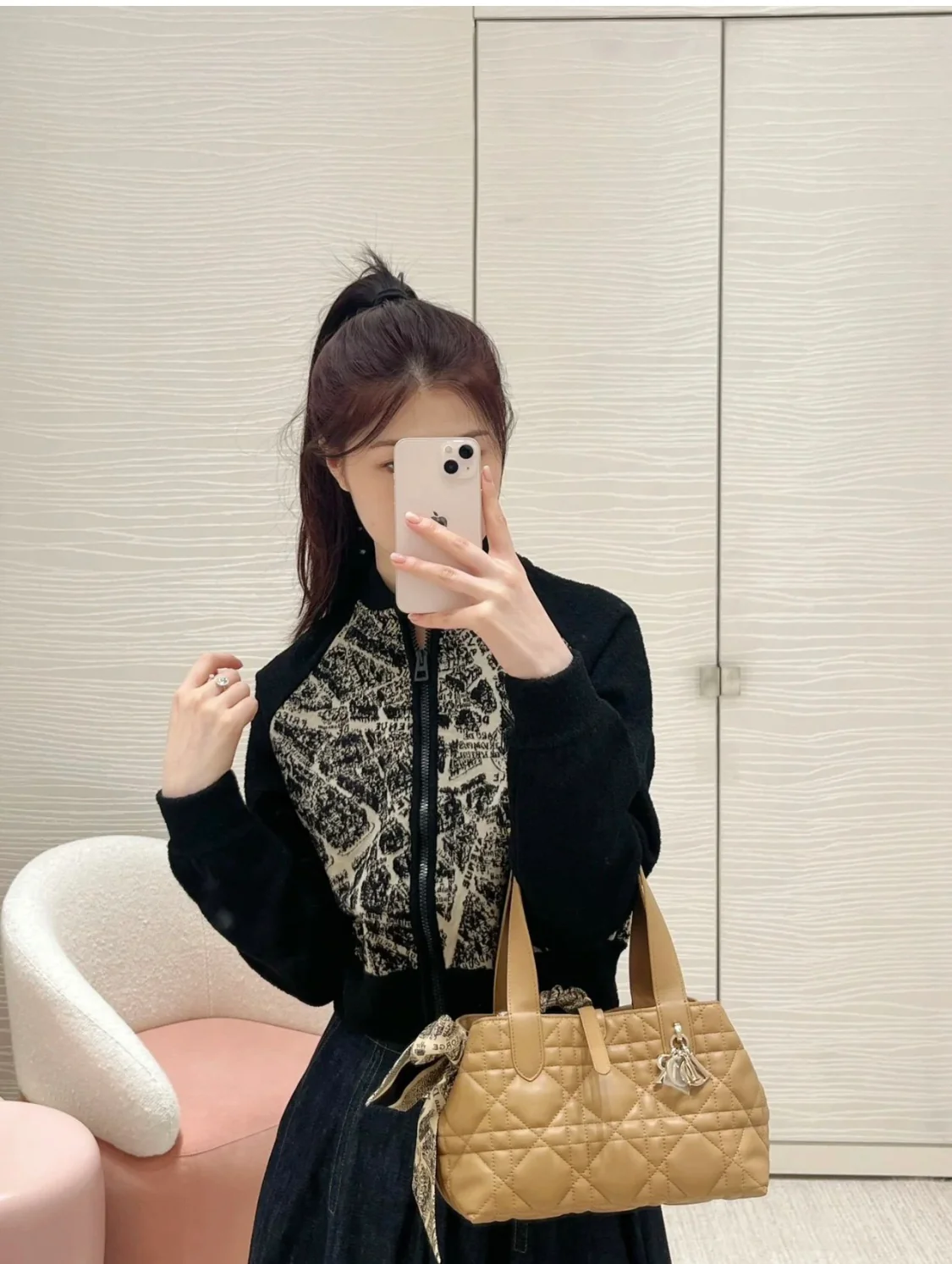 Dior Toujours - Кожа - Маленький размер - Карамельный цвет