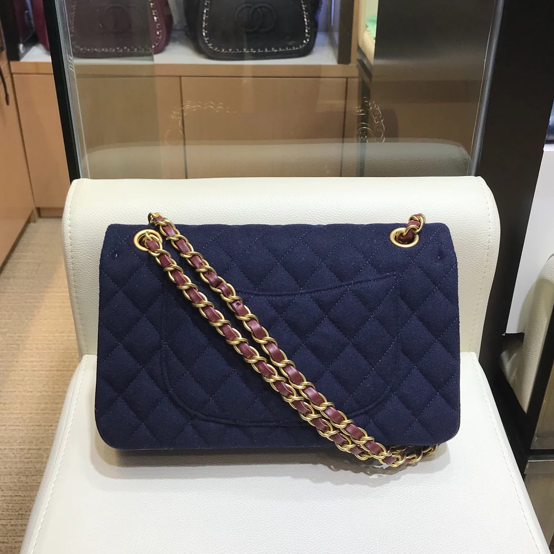 Chanel - Декоративный значок в морском стиле - Сумка CF - Синяя - 25 см