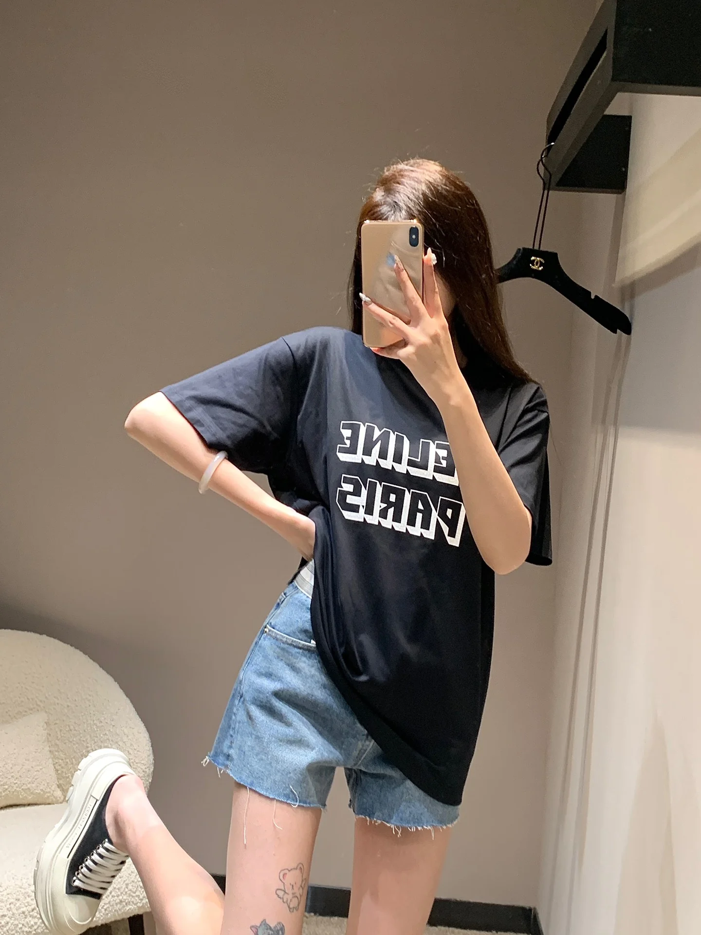 Celine-2403 - Футболка с коротким рукавом и принтом 