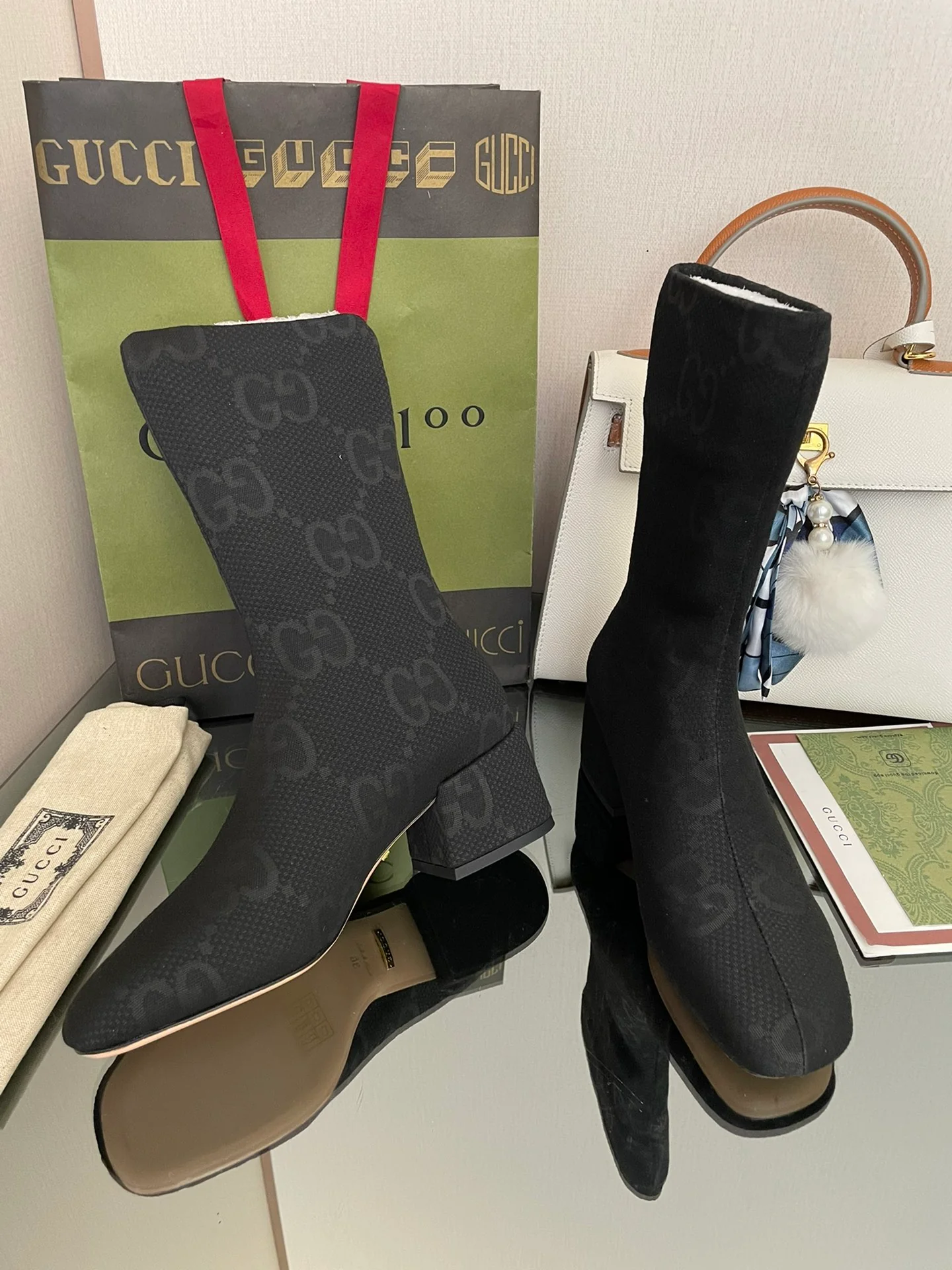 Классические сапоги Gucci 22 средней высоты