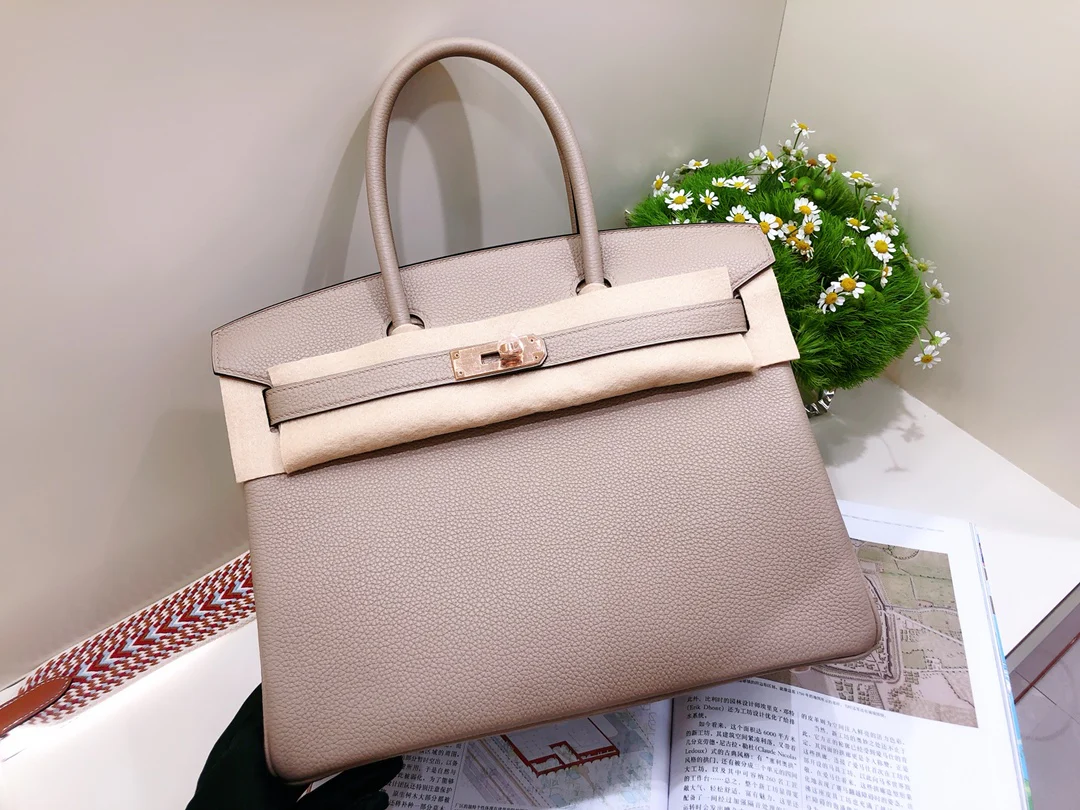 Hermes Birkin 30 Togo - Голубино-серый - Пряжка из розового золота