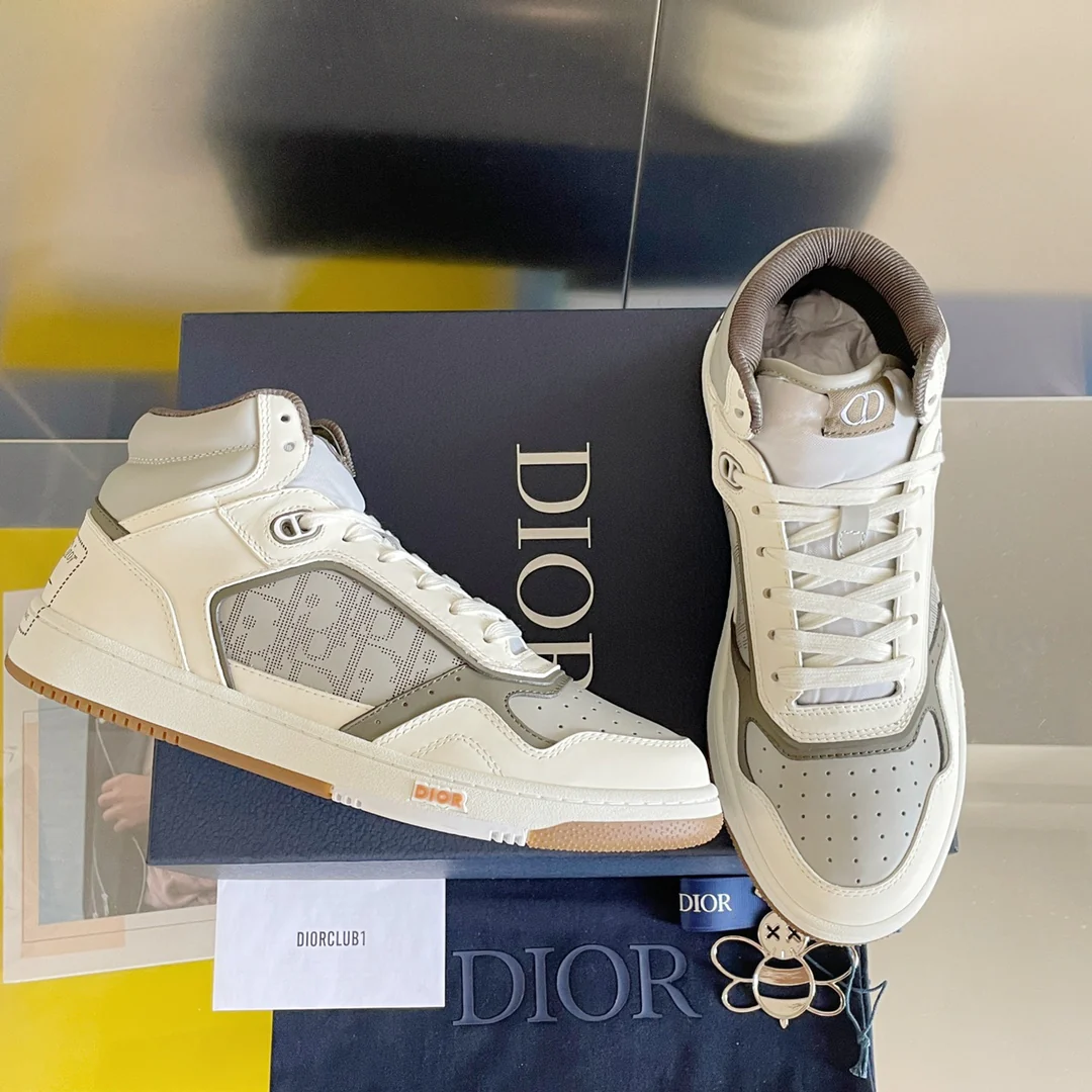 Кроссовки Dior B27 Series - Monogram High-Top - Парные - Серые - 1