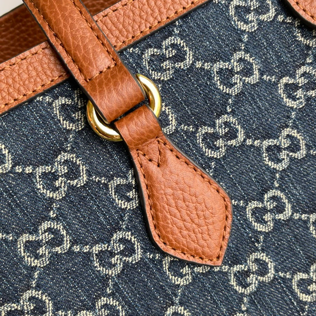 Gucci-丹宁系列托特包-牛仔帆布