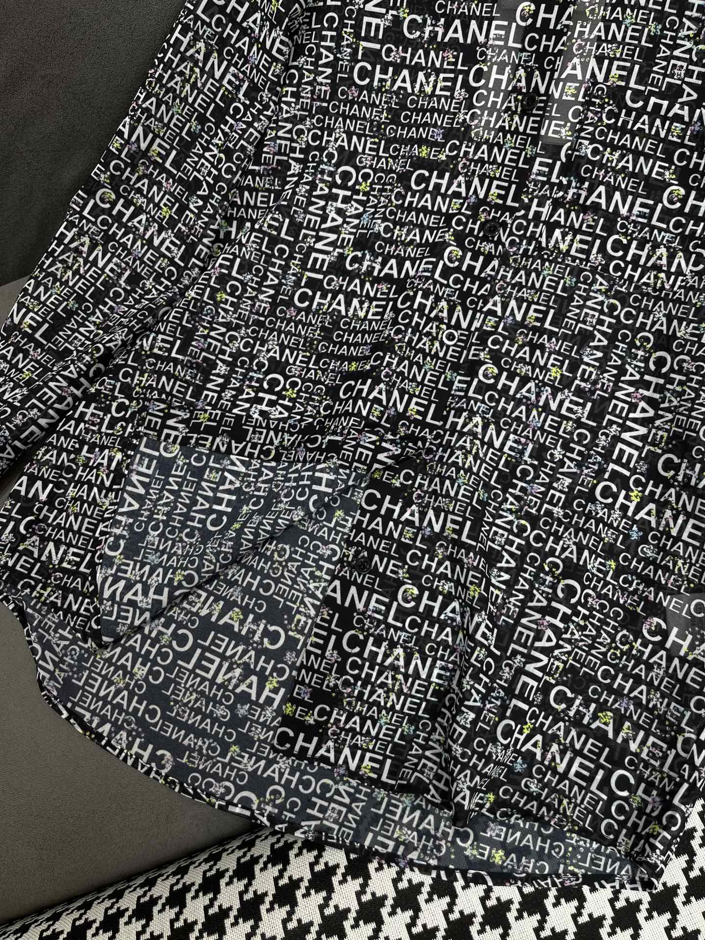 Celine - 2404 - 24ss Весна/Лето Новинка Рубашка с длинными рукавами с принтом в виде букв Sun