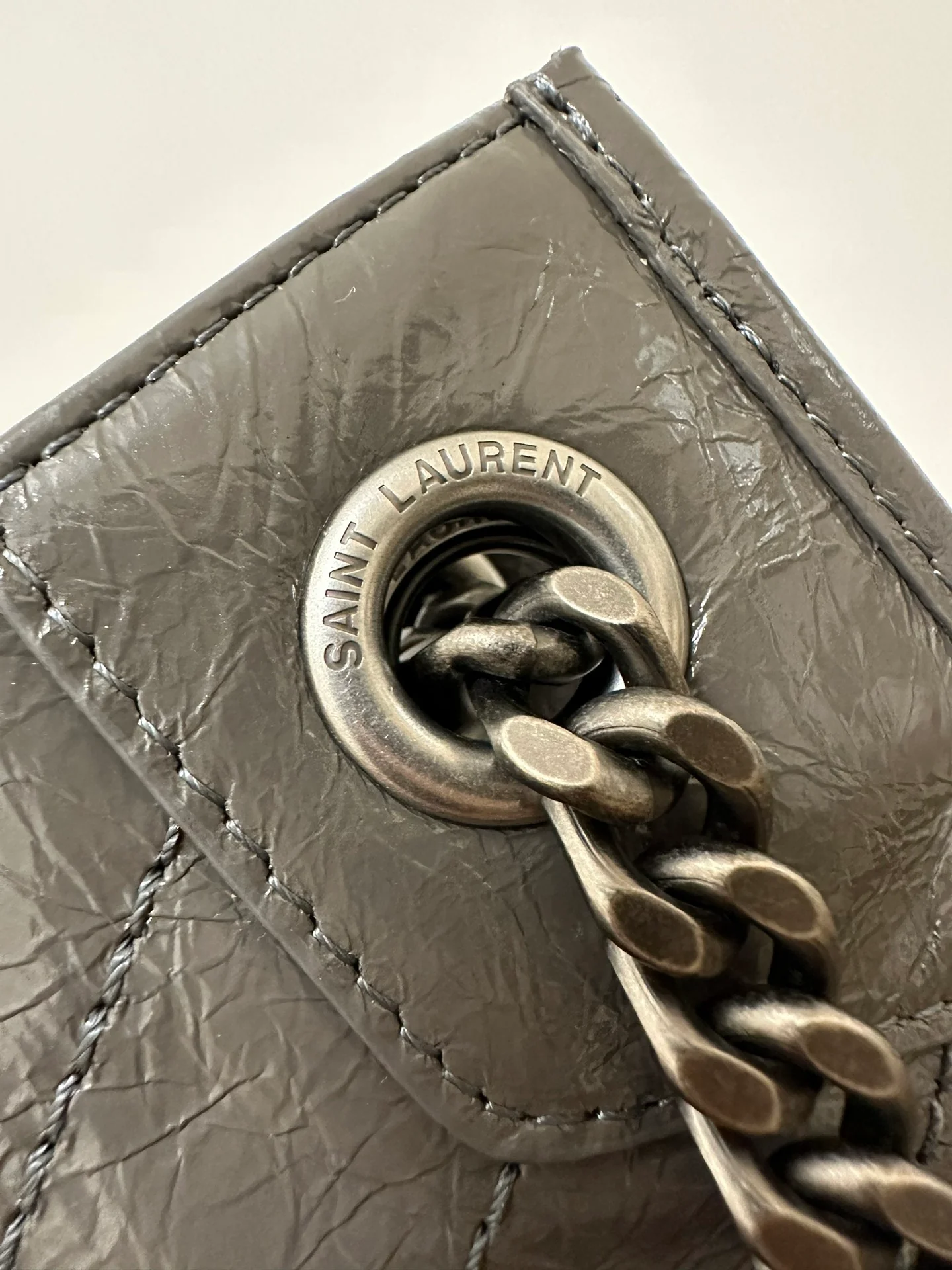 Сумка-шоппер YSL Niki - серая