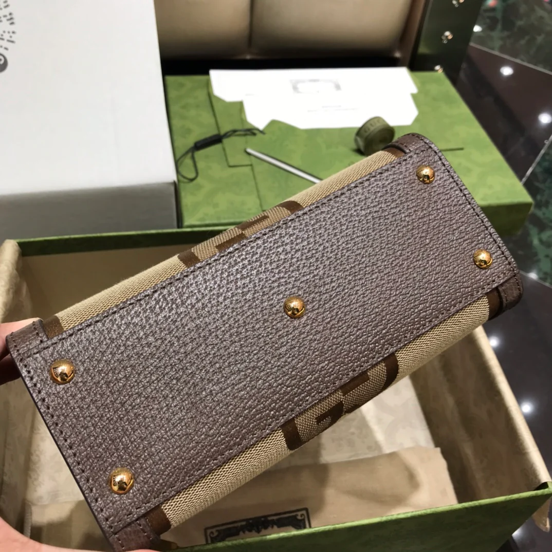 Оригинальная кожаная бамбуковая сумка Gucci