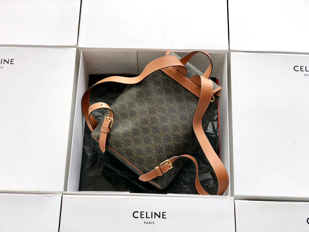 Рюкзак Triomphe из парусины - Цвет - Желто-коричневый монограмма - Сумка через плечо