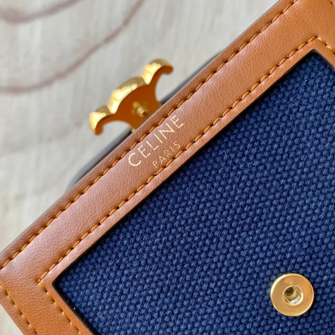 Кошелек Celine Small Flap Wallet - Ткань и коровья кожа - 1 шт.