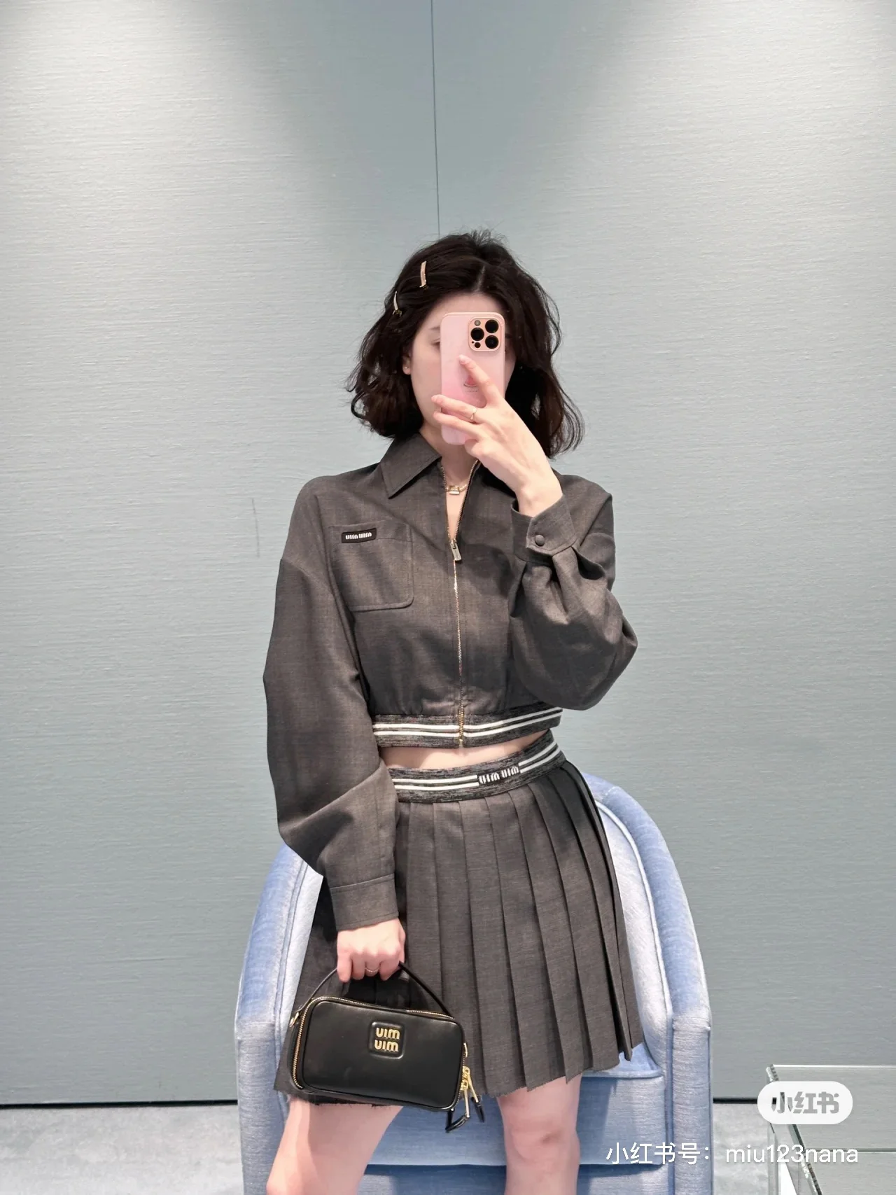 Miu Miu-2404 - Изысканный жакет с высокой талией