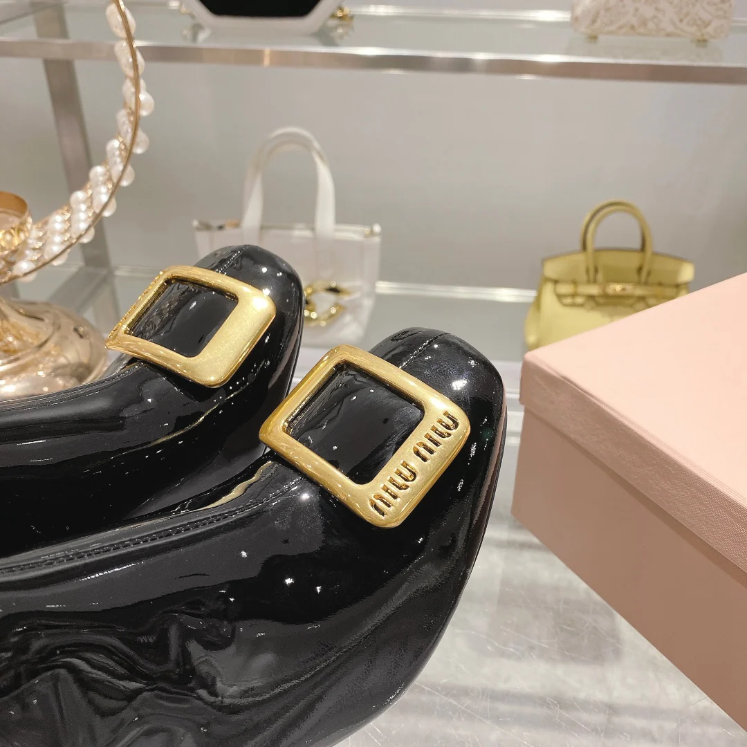 Ботильоны Miu Miu-22 с металлической пряжкой