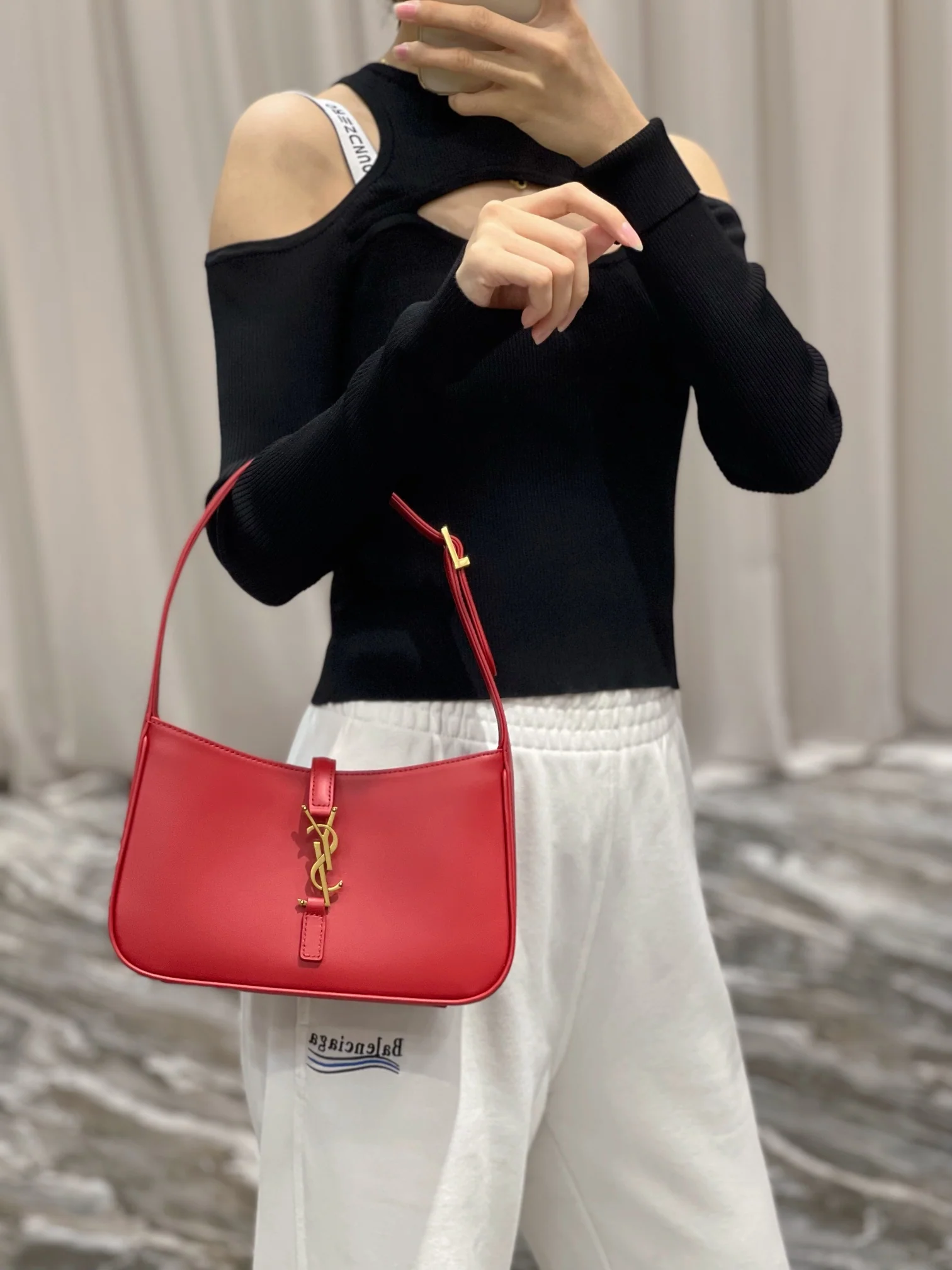 Сумка YSL Le 5 A7 - Сумка через плечо - Красная