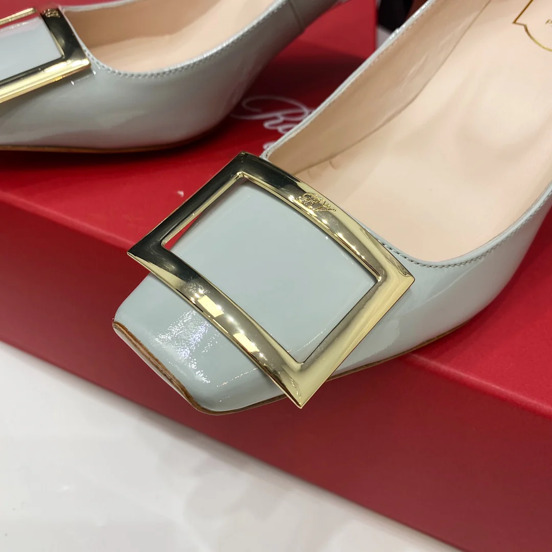 Каблук-банан RV-7-5 см - светло-голубой