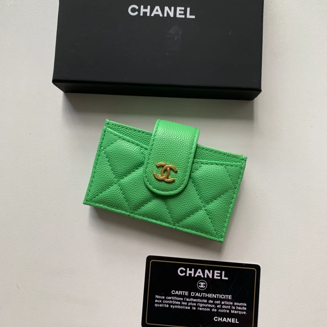 Кардхолдер Chanel с несколькими отделениями, складной, 2 шт.