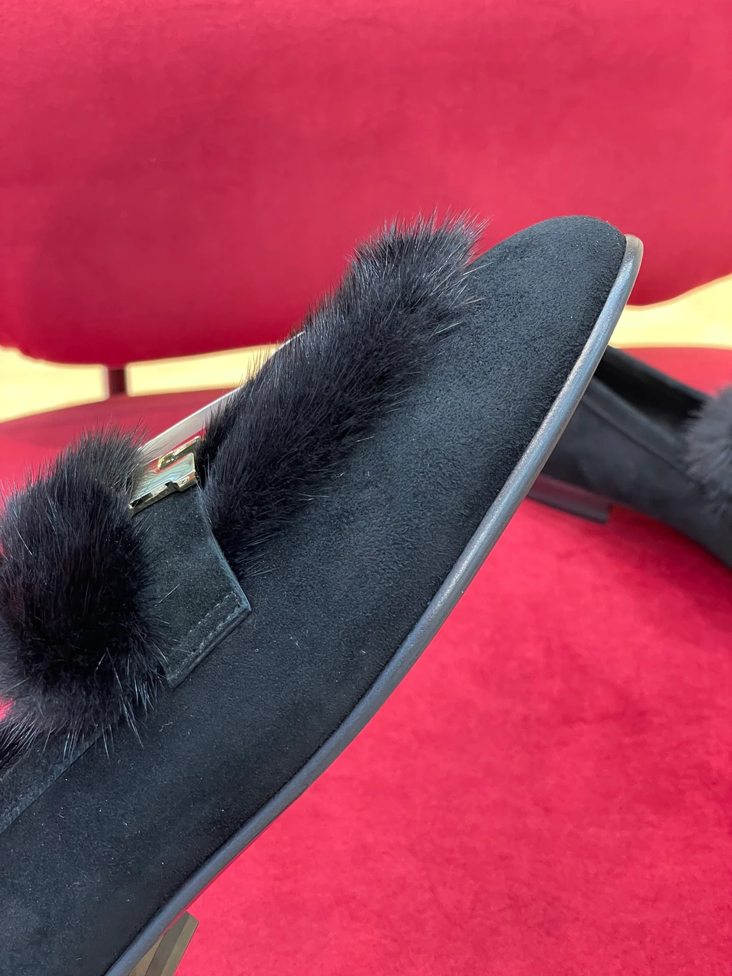 Классические лоферы Hermes из норки