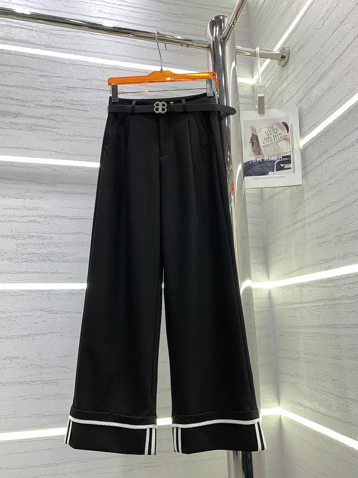 Balenciaga - 2403 - Новые брюки для костюма с подвернутыми штанинами