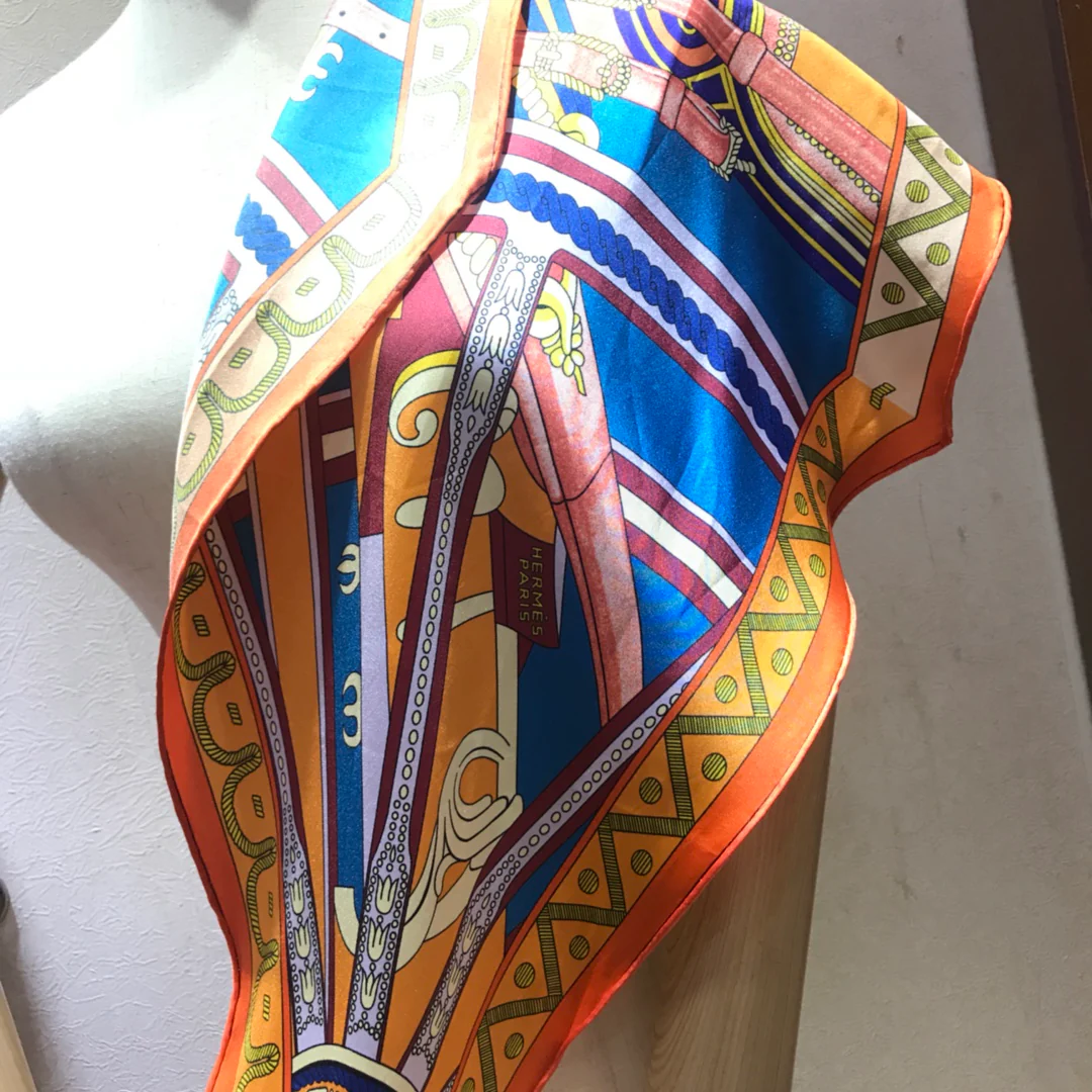 Hermes - Новейший шарф Garden Diamond - 100% - Твиловый шелк - 43 - 115 см - 5