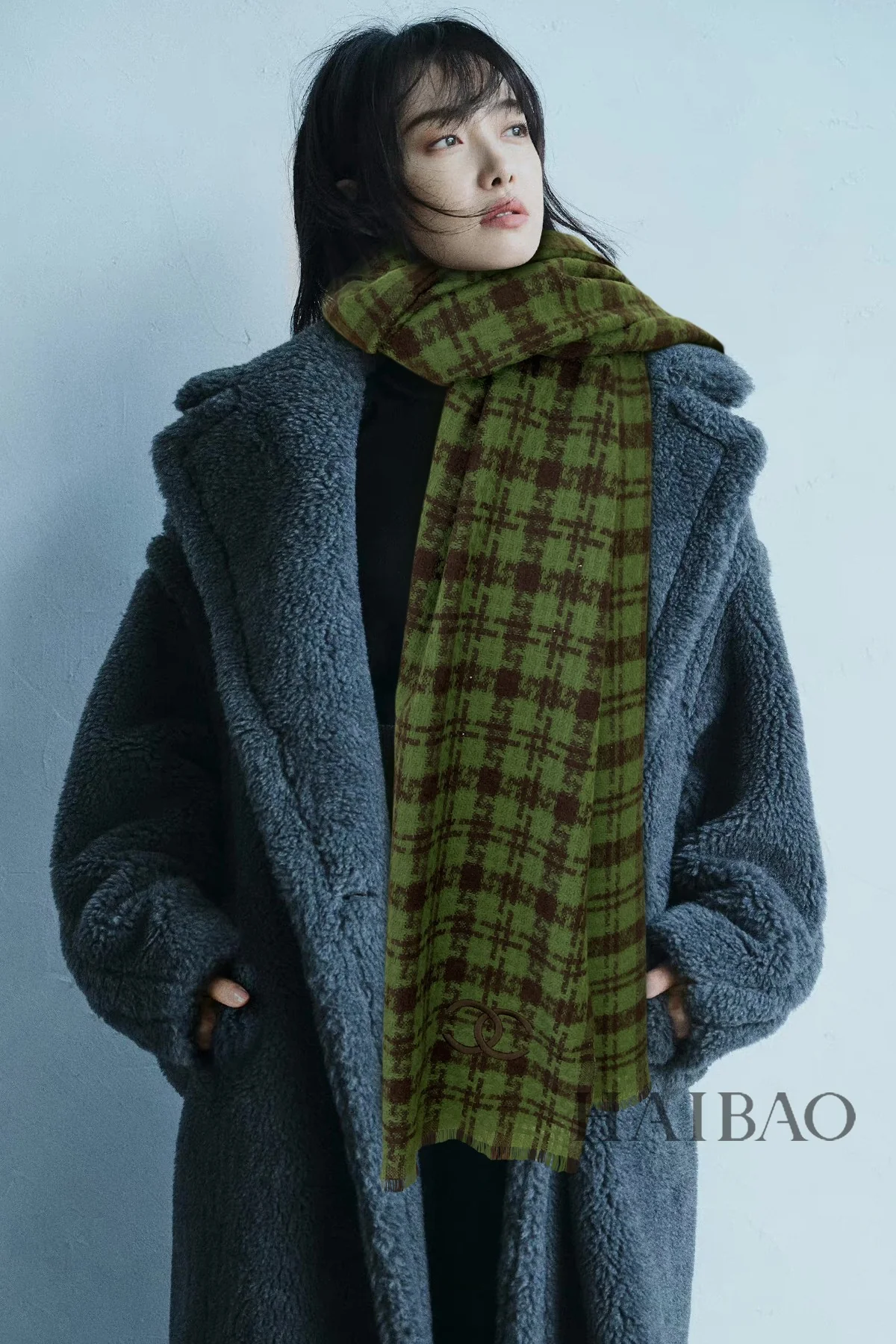 Длинный шарф Chanel с пайетками, плетеный – 60 см – 200 см – 100% высококачественный кашемир