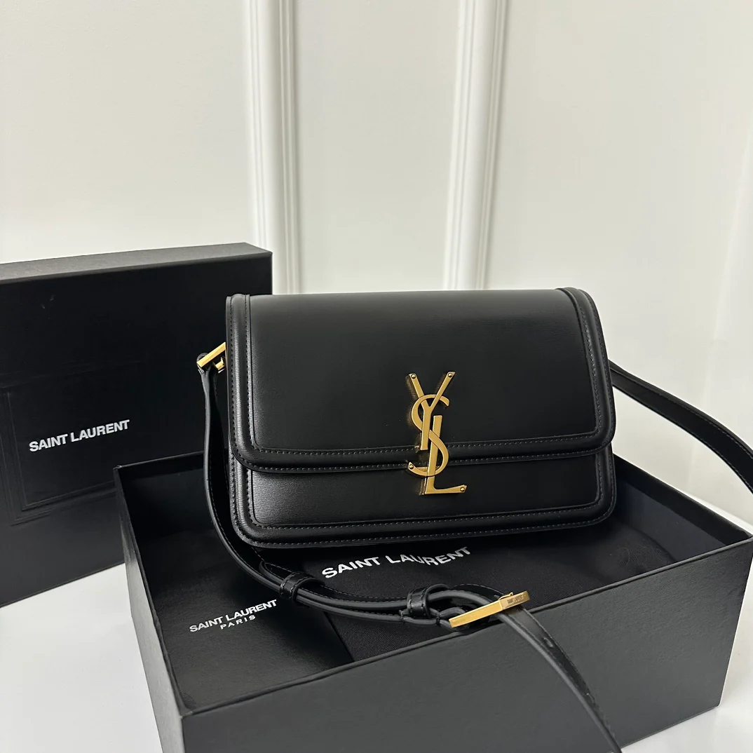 YSL Box Saint Laurent Tofu Bun Large Black