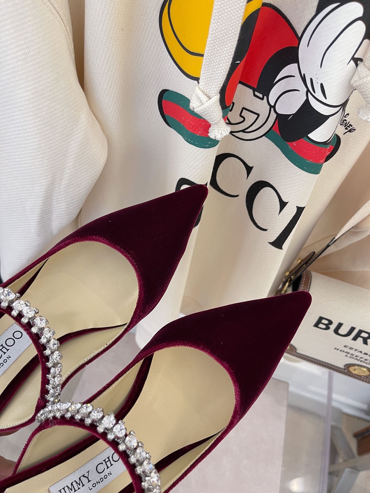 Сандалии на низком каблуке Jimmy Crystal Chain