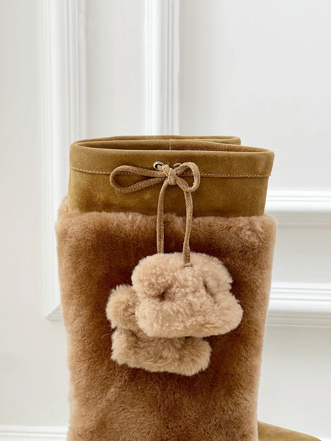 Шерстяные высокие сапоги Celine 2024 — кофейно-коричневый