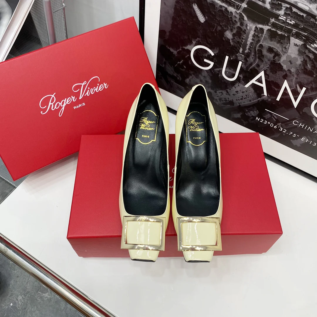 RV-7-5cm Банановый каблук - Белый