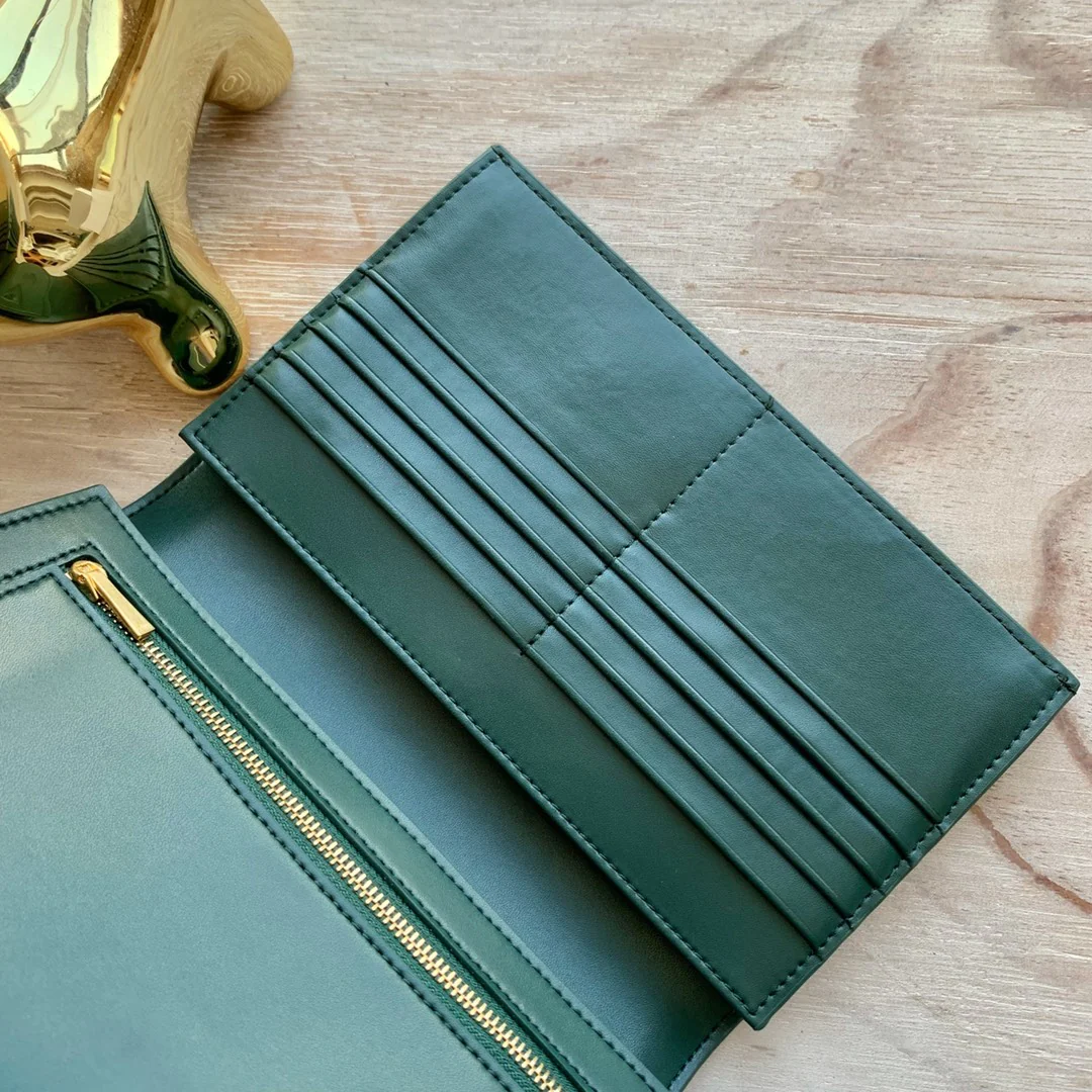 Длинный кошелек Celine - Кошелек с ремешком из крупнозернистой телячьей кожи - 12