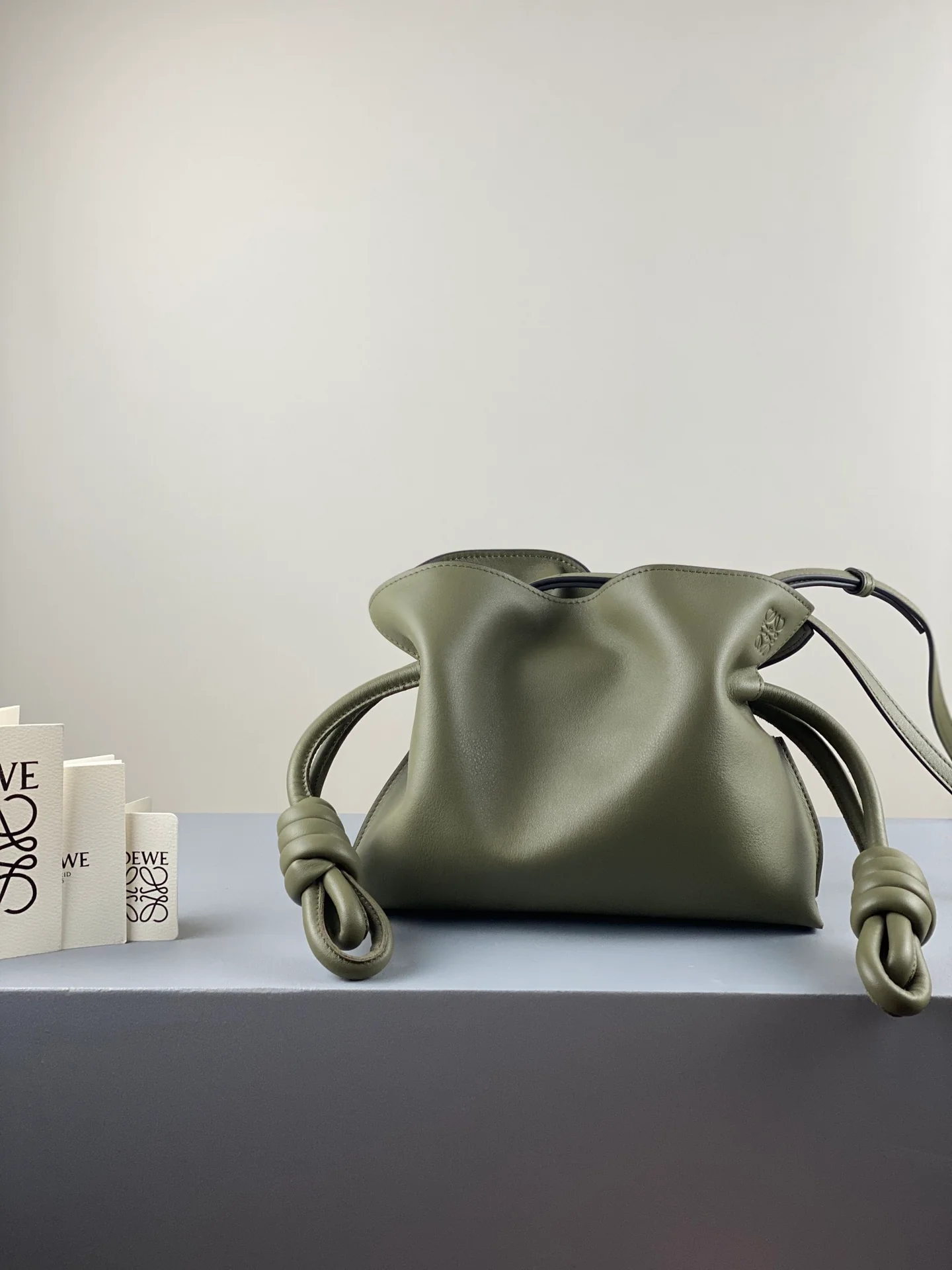 Loewe 2020 Upgraded Flamenco Mini Leather Avocado Green