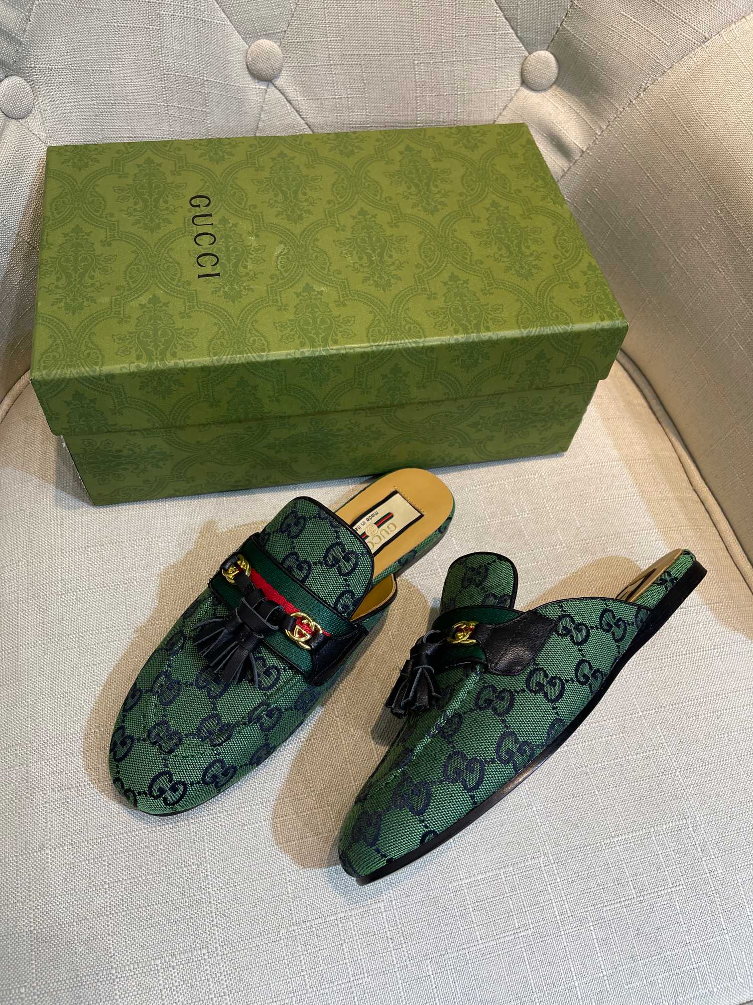 Gucci - Подвеска с кисточками - Тапочки - Мюли